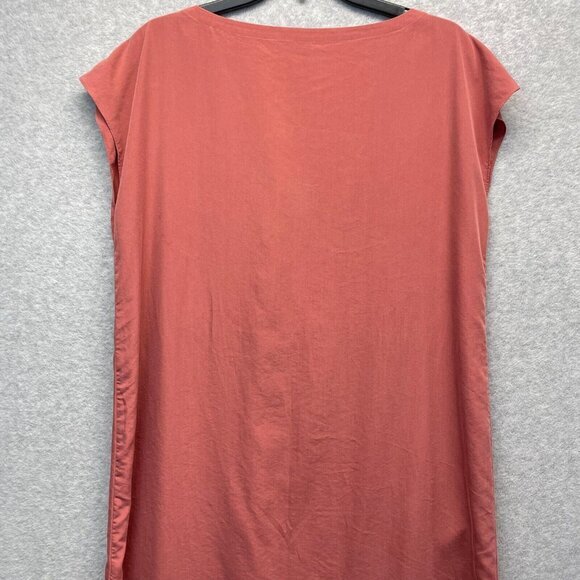 Eileen Fisher Shift Dress Womens Medium Rose Pink Tencel Sleeveless Midi Light - Picture 6 of 14